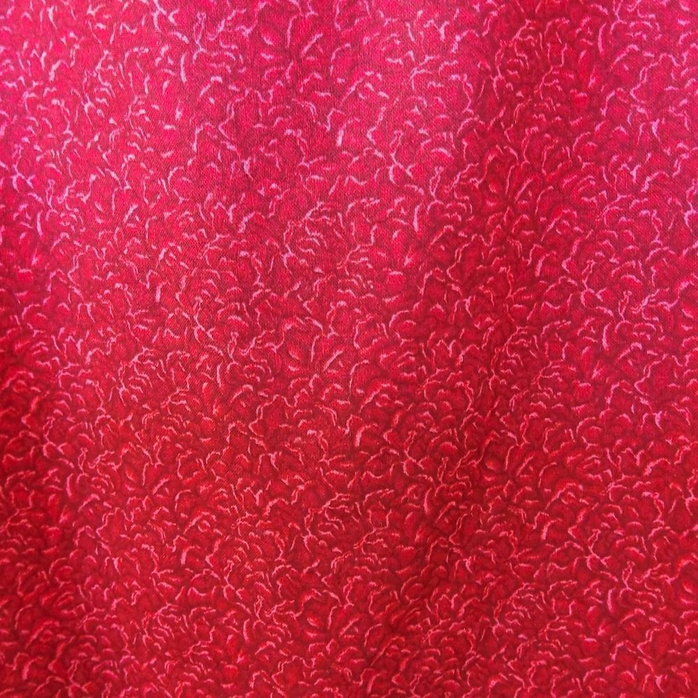 Dark Red Printed Elastic Drawstring Waist Skirt W… - image 6